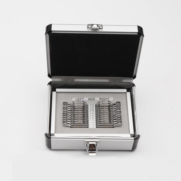 Optiska delar set 22 st progressivt set aluminium för case Synskärpa Test Professional
