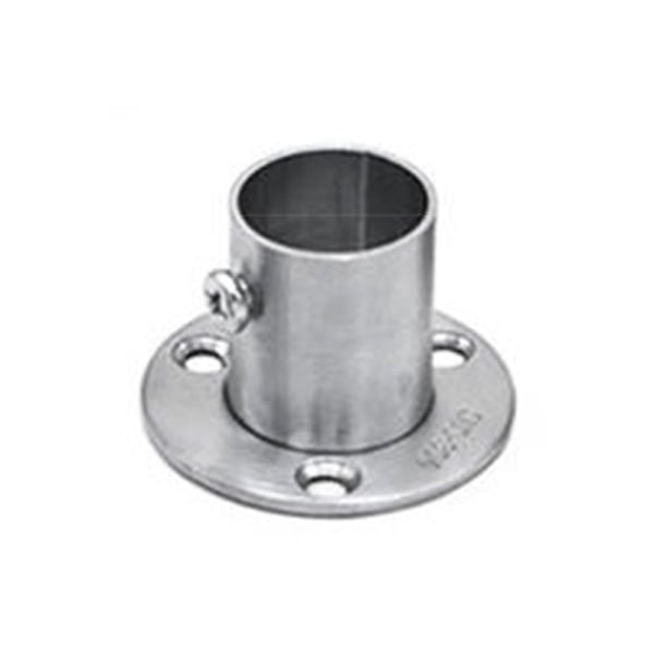 Rustfri Stål Garderobestang Flangeholder Bruseforhæng Sokkelbeslag Støtte til Rør (16mm/19mm/22mm/25mm/32mm)
