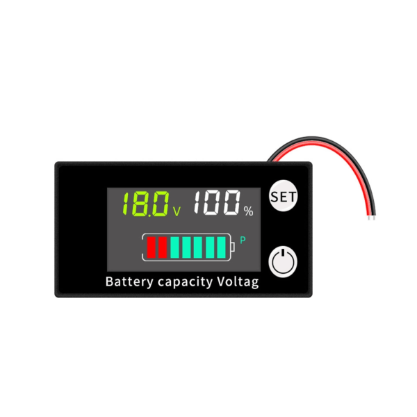 Batterikapacitetsmonitor 8-100V Voltmeter Multimeter Tester Power Procent Volt-indikatormätare Vattentät LCD-Display