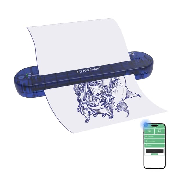 USB tatueringsöverföringsmaskin med integrerade värme- och intrycksfunktioner