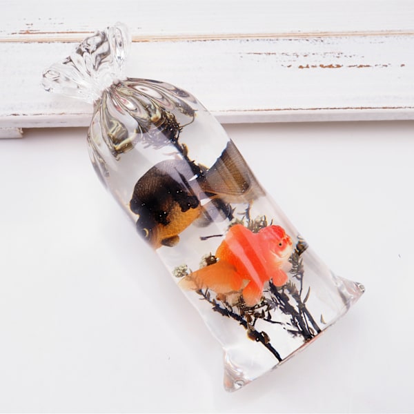 för Creative 3D Goldfish Lucky Bag Silikonform Form Harts Epoxi Form Jul Halloween Dekor Hem Ornam
