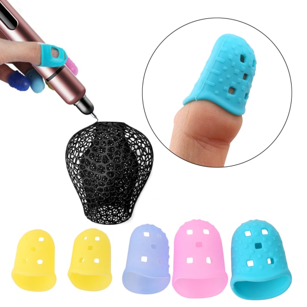 Fingerisolering Silikonfodral för case Fingertops Anti-Slip Thermal för skydd 3D - utskriftspenna 2
