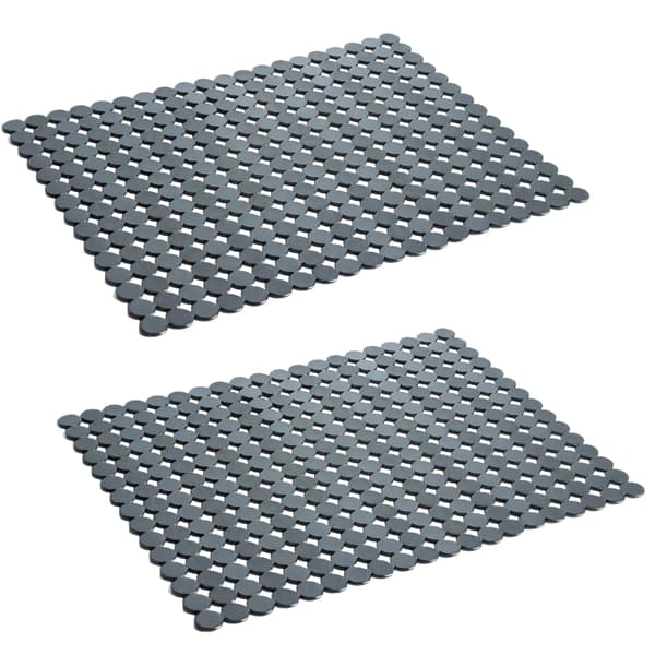 Flexibel PVC-diskho för kök, anpassningsbar storlek, slitstarka mattor solid. black