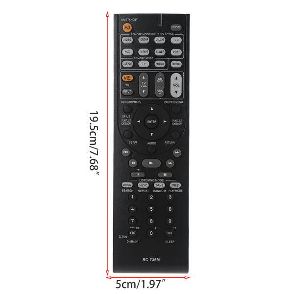 För Onkyo hemmabiosystem SKC-570 HT-R570 HT-S5200 HT-S5200B HTP-570 SKF-570 LSKF-570R,RC 736M Fjärrkontroll
