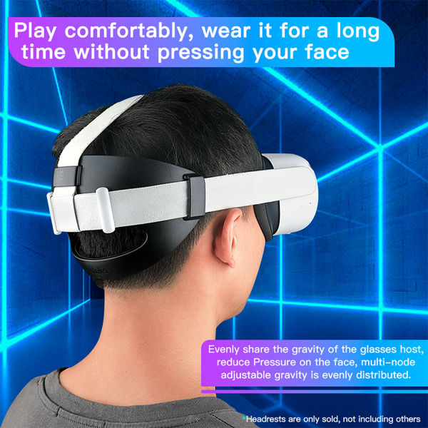 Andningsbart Pannband VR Headset för huvudkudde för Oculus Quest 2 VR Halkfritt pannband Ergonomisk design