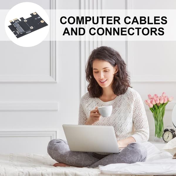 Halv Mini PCIE til PCIE X1 Adapterkort PC Stasjonære Konvertere Trådløst Kort