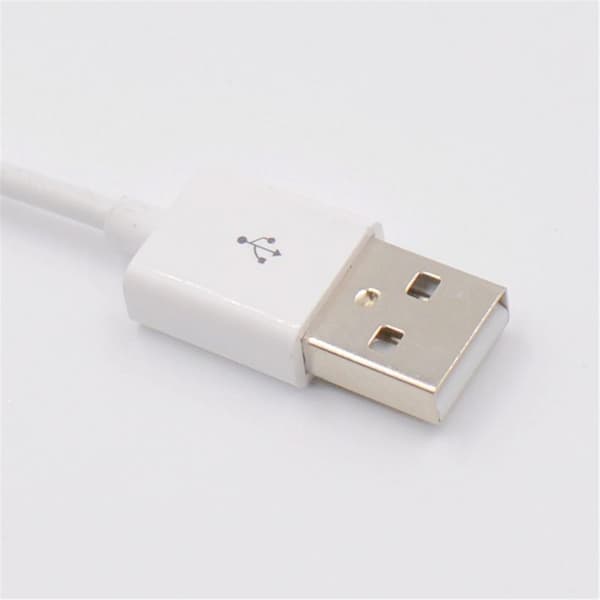USB Audio Synkroniseringsledning Opladerkabel Til Musikafspillere Hvid 1M Længde