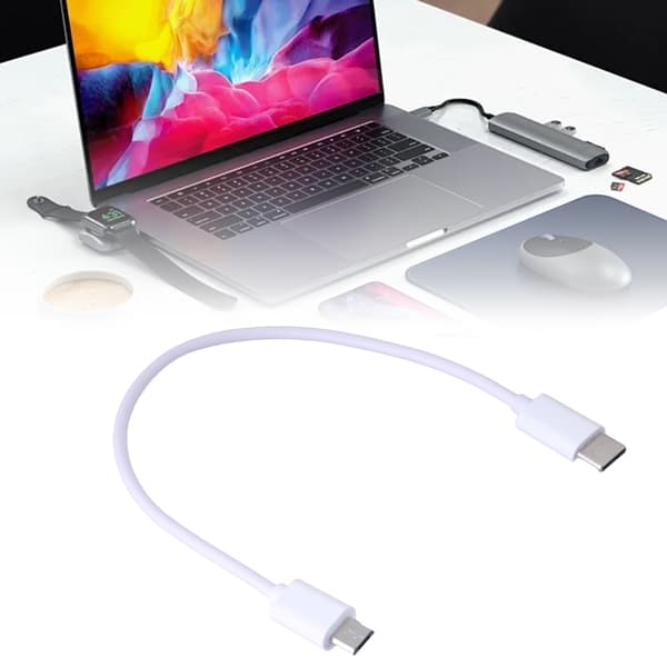 Pikalataus- ja datan synkronointi 20 cm:n tyypin C - USB-kaapeli laitteille