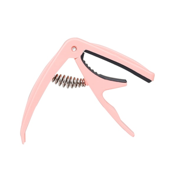 Plastgitarr Capo Lätt att använda Lämplig för 6-strängad akustisk klassisk elektrisk gitarr Capo Clip Gitarrtillbehör Pink