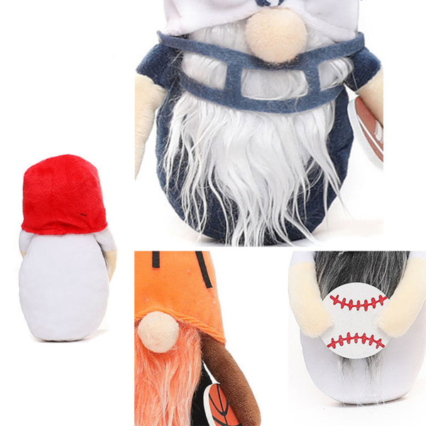 American Athlete Gnome Decorations Handmade Swedish Gnome Nisse Scandinavian Elf null - Football