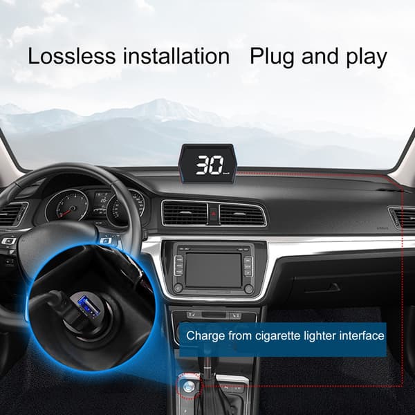 HUD med hög synlighet, Plug & Play Head Up Display, enkel installation för bil