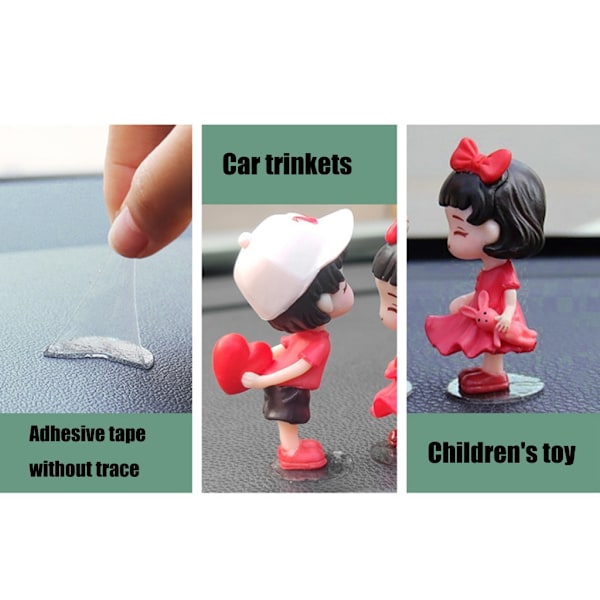 Auton kojelaudan koriste, pariskuntafiguurit suloinen rakastavaisten miniatyyripatsas