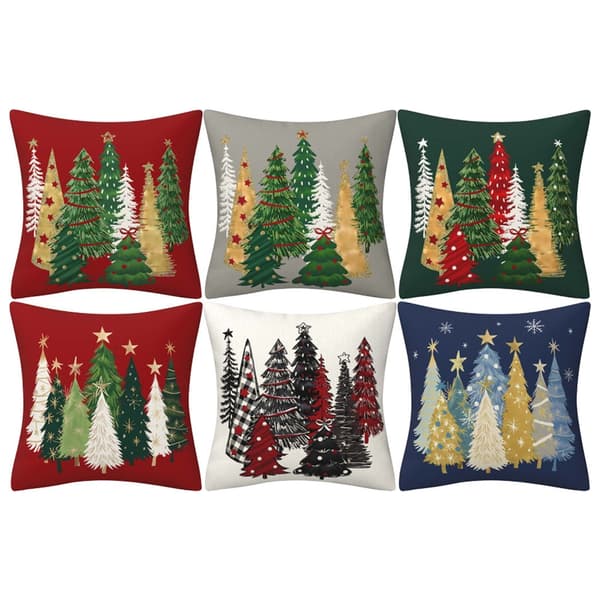 Polyester Putetrekk Juletredesign Hjemmedekorasjon 4