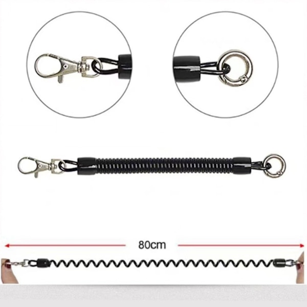 Telefon Infällbar Stretchig Rem med Patchar & Karbinhake för Utomhusbruk