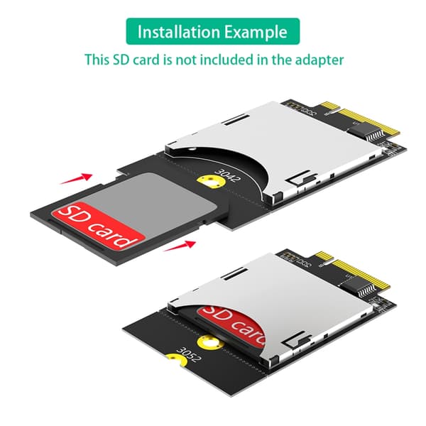 SDCard-konvertere til M.2 Key B USB-busadapter til computerforbindelse