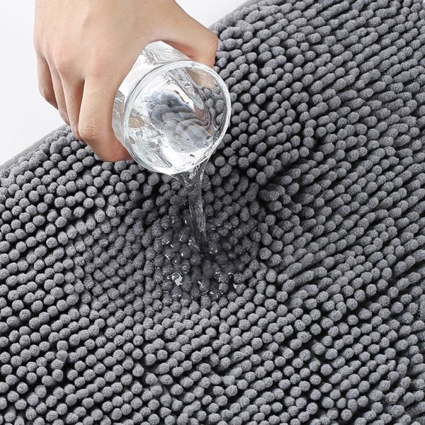 3st badrumsmattor set Chenille badmattor Superabsorberande Shaggy mattor Halkfri toalettmatta för badkar Dusch Fotdyna Mattor C