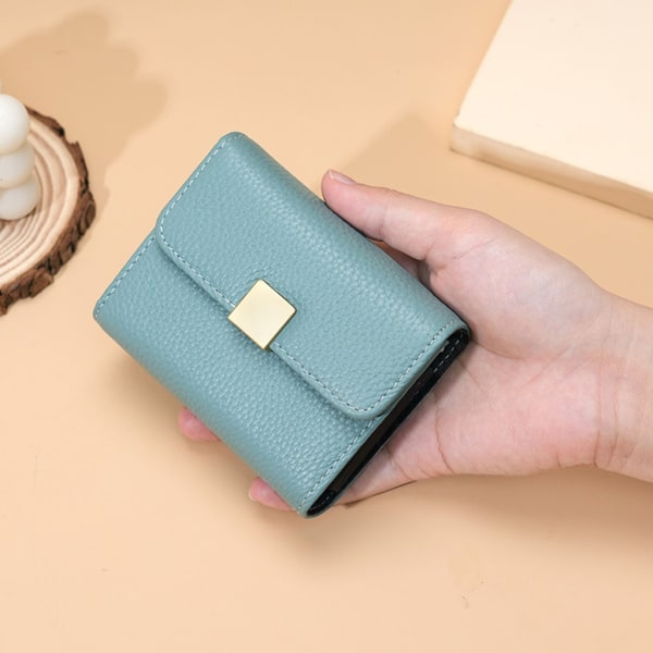 Lyx Kvinnor Korthållare Kort Plånbok Kvinnor RFID Bank Kreditkort Organizer Unisex multifunktionell clutchväska Blue