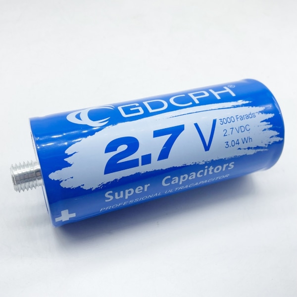 Superkondensator 2,7V 3000F Farad Kapacitans för billikriktare Super Farad kondensorlindningstyp Energilagring
