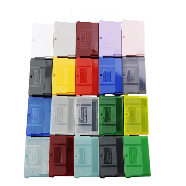 Game Cartridge Housing Shell Anti Scratch Cover Skal med skruvar Game Card Case Box Transparent light bl