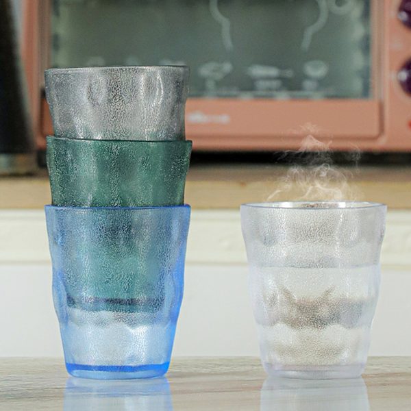Krosssäkert vinglas 220 ml okrossbara vattenglas Dryckesglas i akryl Återanvändbara frostade koppar för barfest Light Green