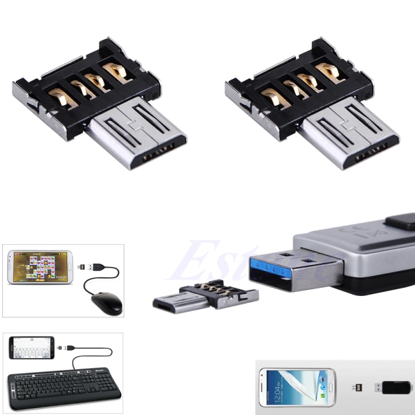 Mini Micro USB Han til USB Hun OTG Adapter Konverter til Android Tablet Telefon Bærbar Holdbar Adapter