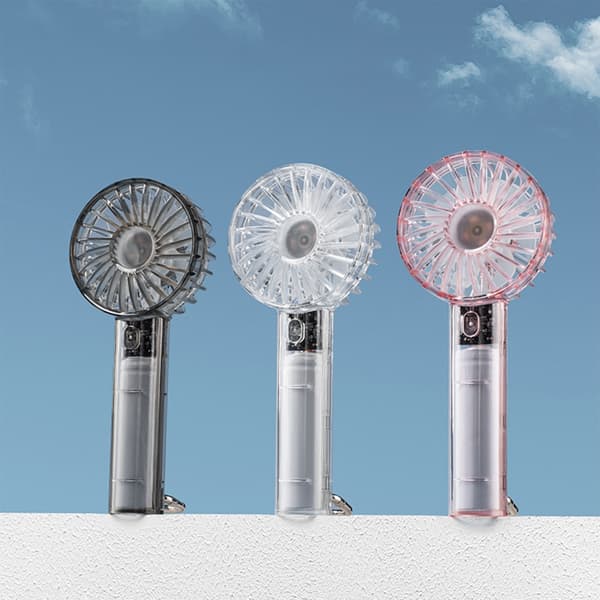 Kraftfuld håndholdt ventilator til studerende og rejsende, transparent lommeventilator