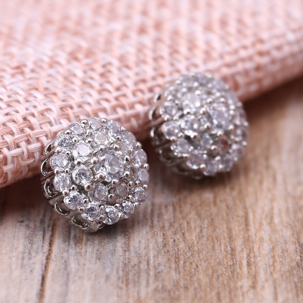 5 st 12 mm kristall för rhinestone blomma runda knappar med loop metall utsmyckning