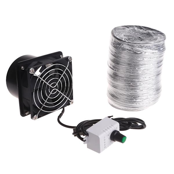 USB Justerbar Hastighed Lodderøgsabsorber Røgsuger Ventilator Rørkanal Udstødningsventilator med Rørrør Ventilationsventilator