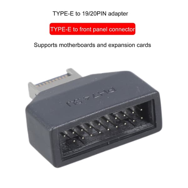 USB 3.0 19Pin 20Pin - USB C -otsikon sovitin, pystysuuntainen TypeE-muunnos