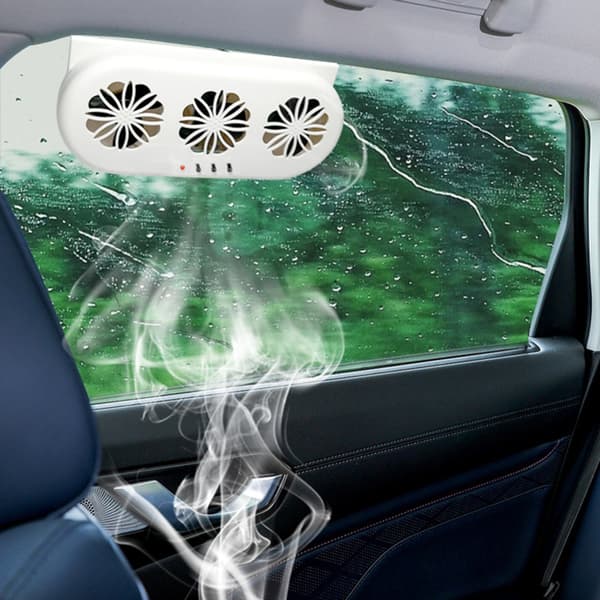Automatisk ventilationsventilator solenergi luftcirkulation køling lugtfjernelsesventilator Black