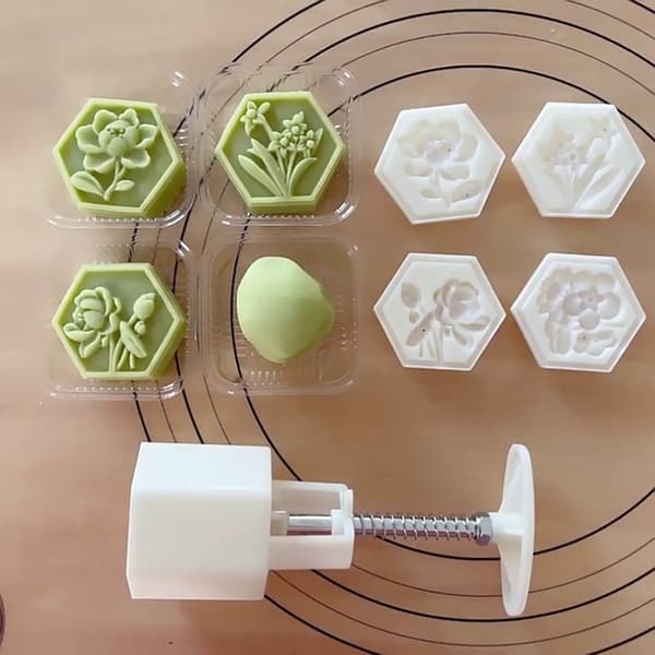 Midhöstmånen form DIY Hand Press Cookie Dessert Cutter Cookie Stämplar