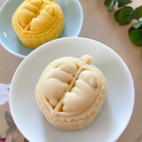 Durian Rabbit Moon Cake Form Midhöstfestivalen Mooncake Makers Cookie Stämplar Handtryck Mooncake Baking Tool