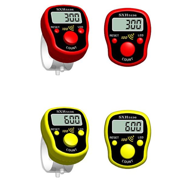 Mini Finger Teller Nullstillbar Digital LED Elektronisk Håndholdt Tellerteller