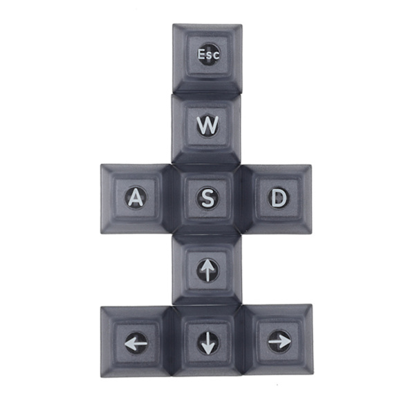 9 Näppäimen Taustavalaistu Näppäinhattu WASD/ESC/Suunta Cherry MX -kytkimille Näppäinhatut Taustavalaistu Mekaaninen Näppäinhattu DSA He