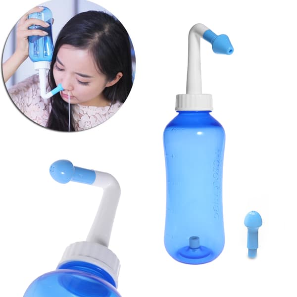 Neseskyllesystem for Voksne og Barn Potte Sinus & Allergi Lindring Skyll Neti 500mL