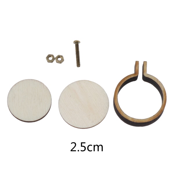 DIY Trä för korsstygn Hoop Mini Ring Broderi Circle Sy Kit Ram Cr 5 cm round