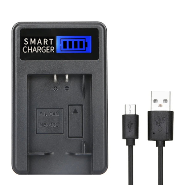 Bærbar LCD-skjerm USB Kamera Batteriladere for 13L G5X G7X G7X Mark G9X Kameraer Praktisk Strømforsyning