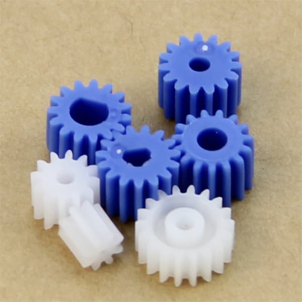 16 slags akselgear Spindelgear Gear-B 2MM 2.3MM 3MM 3.17MM 4MM Orm Plast