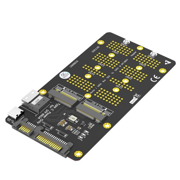 Forbedret Data Backup NVME M.2 til SATA3 og SFF8654 Adapterkort
