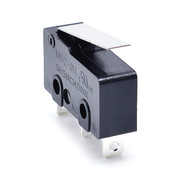 Micro Switch 3Pin NO/NC Mini Limit Switch 5A 250VAC M102-011 Roller Arc Spak Snap Action Push Micro Switch Svart