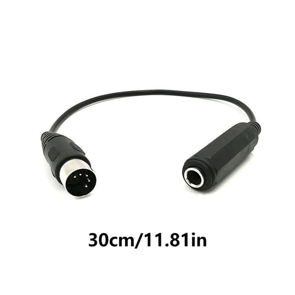 6,35 mm TRS hun til 5-benet DIN-kabeladapterledning til lydenheder
