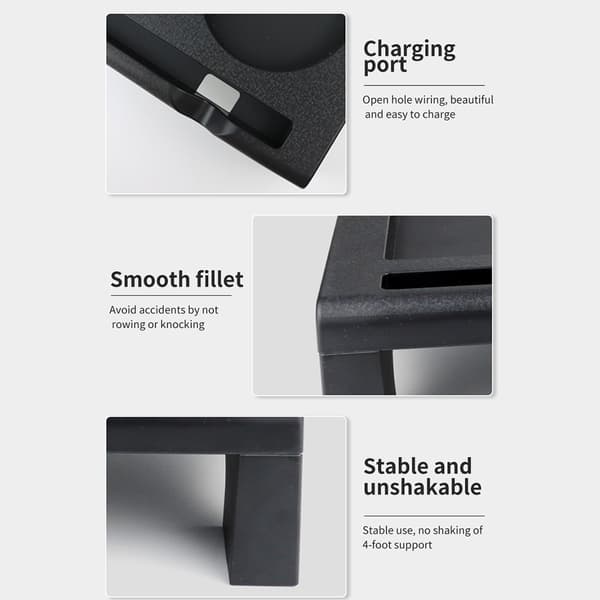 Skærmstativ til bærbar computer, ergonomisk design, opbevaringshylde, telefonholder