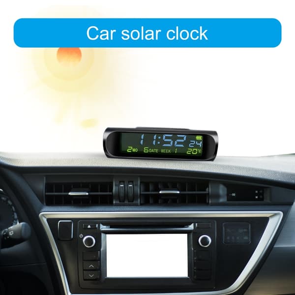Solarbil Digitalt Ur Køretid Dato Dashboard Digitalt Ur Bilur