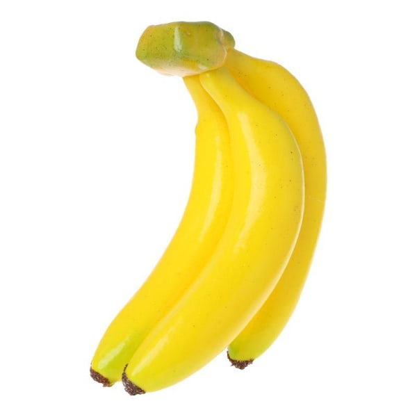 Realistiskt verklighetstroget konstgjord bananbunt frukt Fake Display Prop Dekorativ Fo null - 3 heads