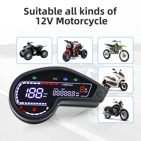 Speedometer Passer for NXR150 NXR125 Bros XR150 GY200 03-14 Reparasjonsdel