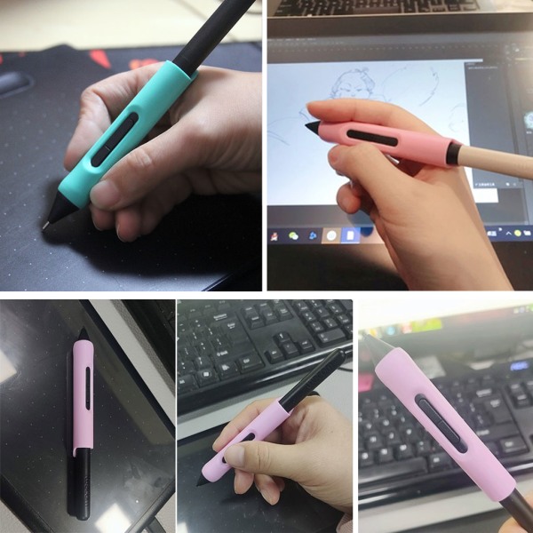 Universal pennhållare för case Sockel Cap Penngrepp för Wacom Tablet Pen LP-171-0K LP-180-0S LP-190-2K LP-1100-4K Tillbehör Green
