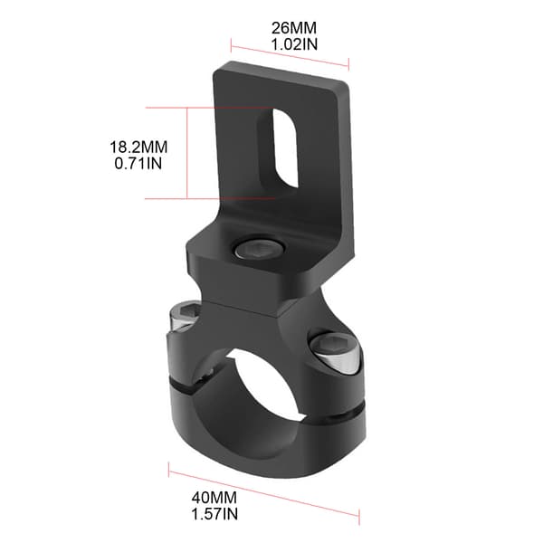 Dimljusfäste 22mm Håldiameter Motorcykel Strålkastarfäste Rack
