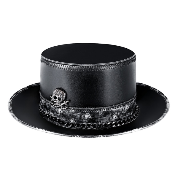 Plague Doctor Hat Leather Steampunk Top Hat för Halloween kostym Vuxen rekvisita