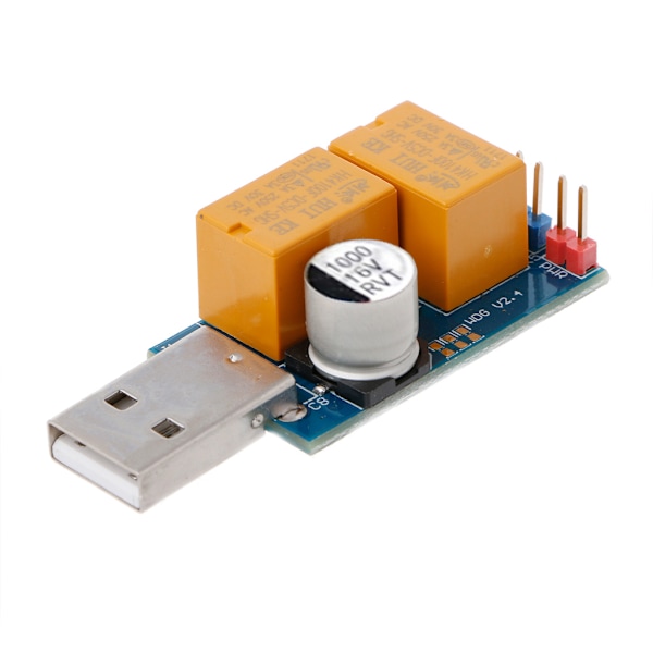 Mining USB Watch-Dog Crash 24H obevakad automatisk omstart Double Relay Timer Omstart för PC Gaming Server Miner