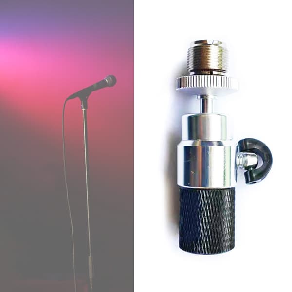 Justerbar mikrofonklemme med gjengeskruadapter og lite kulehode